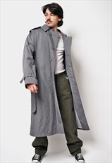 Vintage detective trench coat grey Fall autumn spring clasic