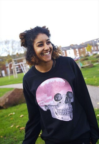 ATOMIC CLOUD SKULL BLACK SWEATER