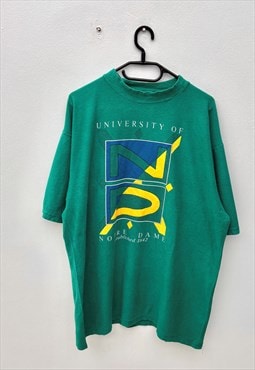 Vintage notre dame university green T-shirt XL galt sands 