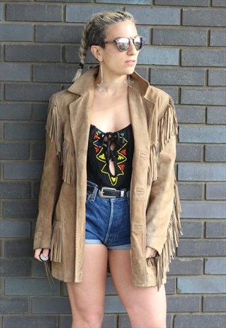 VINTAGE 1970S TAN SUEDE OVERSIZED JACKET