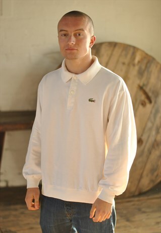 80S CHEMISE LACOSTE POLO COLLAR SWEATER MADE IN FRANCE