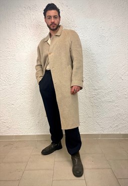 Vintage made in Italy 90s camel tailored coat