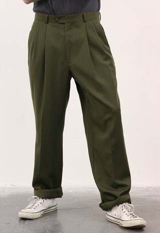 VINTAGE 1980S GREEN TROUSERS