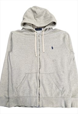 Men's Polo Ralph Lauren Zip Up Hoodie In Grey Size Medium