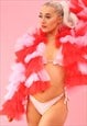 PINK AND RED TULLE RUFFLE JACKET