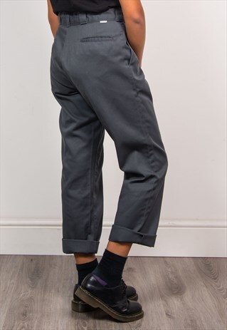 90'S VTG CARHARTT GREY TAPERED HIGH WAIST REWORK TROUSERS