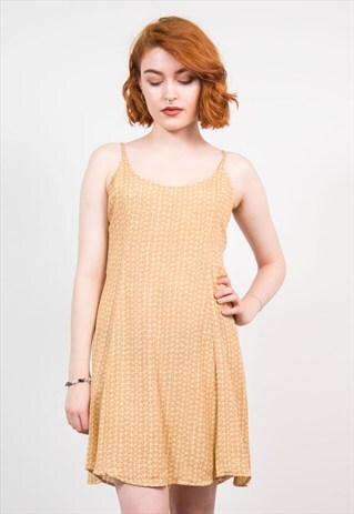 VINTAGE 90'S CUTE STRAPPY MINI SLIP DRESS
