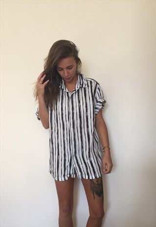 CRAZY PATTERNED VINTAGE RETRO FESTIVAL OVERSIZED SHIRT