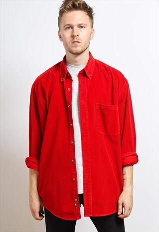 VINTAGE CORDUROY SHIRT RED