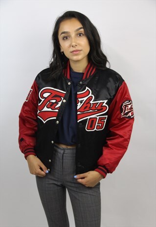 VINTAGE FUBU 90'S PRINT BOMBER JACKET