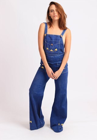 VINTAGE DENIM LONG LENGTH DUNGAREES