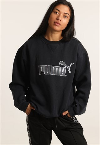 VINTAGE PUMA EMBROIDERED SPELLOUT SWEATSHIRT