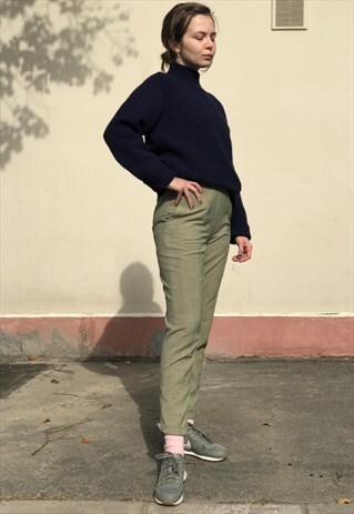 80S WOOL BLEND TROUSERS
