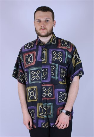 VINTAGE HAWAIIAN SHIRT MONGRAM RARE SHIRT MEN