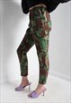 VINTAGE CAMOUFLAGE TROUSERS GREEN W28