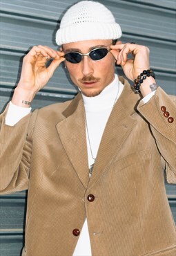 Vintage 90s corduroy beige Dad Suit Blazer