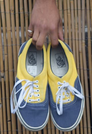 VINTAGE MULTI COLOURED SKATER VANS UK 8