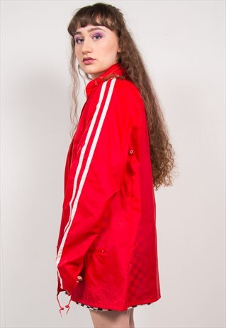 VINTAGE 90'S RED CAGOULE WINDBREAKER