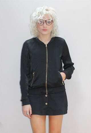 VINTAGE BLACK BOMBER JACKET