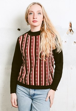 VINTAGE 70S VERTICAL STRIPE SWEATER
