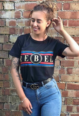 REBEL SLOGAN T-SHIRT