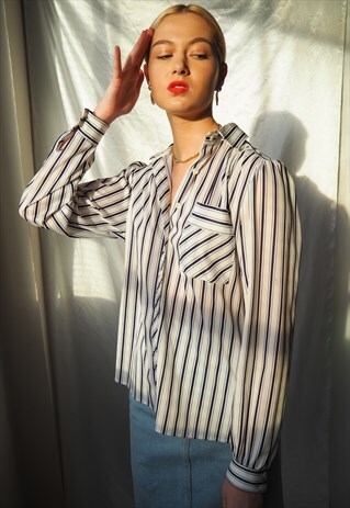 VINTAGE STRIPE BUTTON UP SHIRT