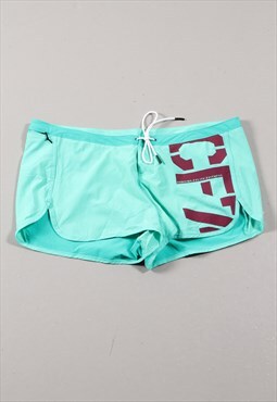 Vintage Reebok Shorts in Blue Summer Swim Trunks W34