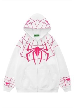 Spider web hoodie Gothic pullover punk top grunge jumper