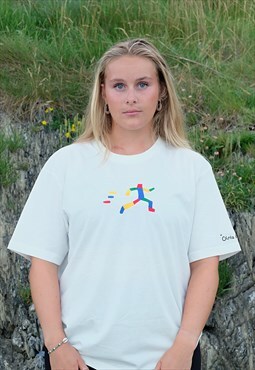 White Classic Embroidered Logo T-Shirt Unisex