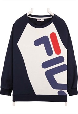 Vintage 90's Fila Sweatshirt Spellout Logo Long Sleeve