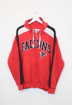 Vintage NFL Falcons full zip up hoodie in red. Best fits L