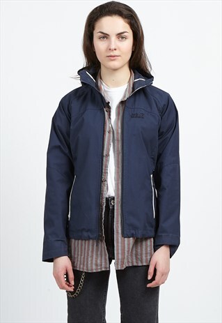 VINTAGE BLUE JACK WOLFSKIN WINDBREAKER JACKET