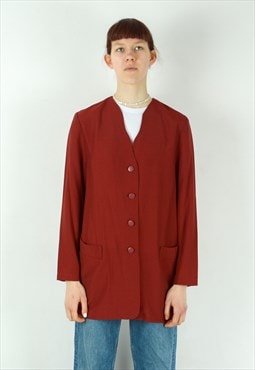VOGLIA Light Button Up Blazer Jacket Coat Suit Top Casual