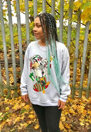 VINTAGE LOONEY TUNES WB CHRISTMAS CREW NECK SWEATSHIRT