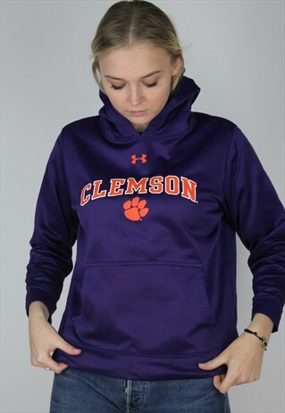 PURPLE UNDER ARMOUR VINTAGE 90S HOODIE SIZE S