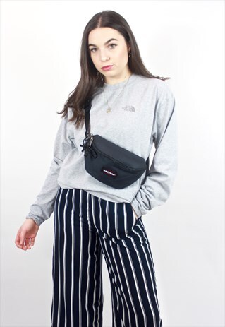 90'S RETRO GREY SPELL-OUT OVERSIZED LONG-SLEEVED TOP