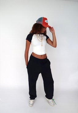 Angie Straight Joggers in Navy