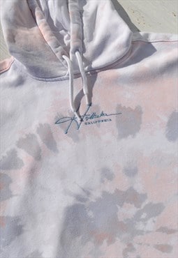 Vintage white/pink/gray tie dye printed sweatshirt,shirt