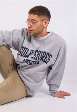 USA ALABAMA SWEATSHIRT GULF SHORES GREY SWEATER