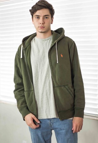 VINTAGE POLO RALPH LAUREN HOODIE SWEATSHIRT LOGO 90S L 29.8