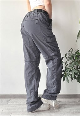 Vintage Y2K Unisex Grey Loose Fit Baggy Gorpcore Cargo Pants