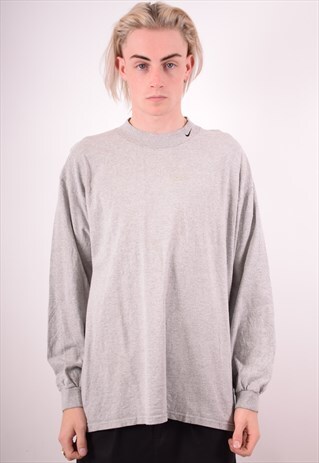 NIKE MENS VINTAGE TOP LONG SLEEVE XL GREY 90S