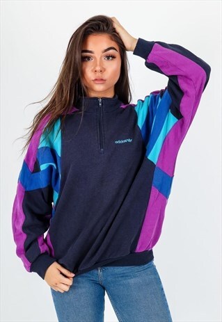 VINTAGE ADIDAS QUARTER-ZIP SWEATSHIRT SW71