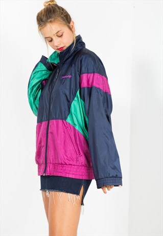 VINTAGE 80'S USA ADIDAS SHELL SPORT JACKET / S1583