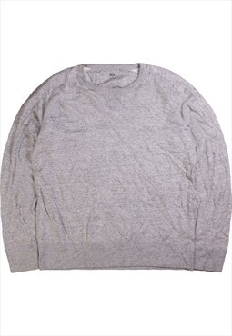 Vintage  Uniqlo Sweatshirt Heavyweight Plain Crewneck Grey