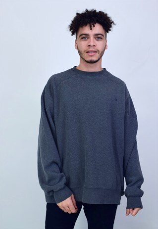 VINTAGE 90'S CHAMPION DARK GREY JUMPER