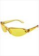 SPORTY SUNGLASSES IN YELLOW FRAME WITH YELLOW GREY LENS