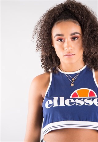 VINTAGE ELLESSE CROP TOP BLUE