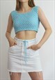 BABY BLUE CROCHET PHOEBE CROP TOP