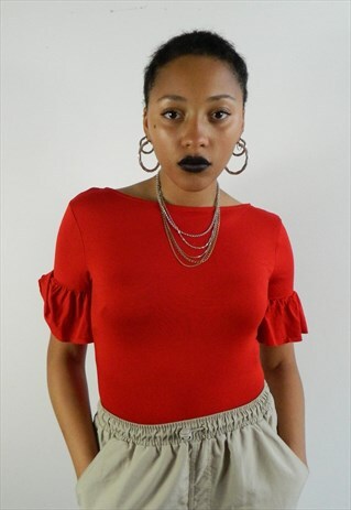 RED BODYSUIT TOP